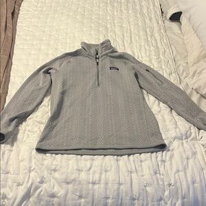 Patagonia Women's Better Sweater 1/4-Zip Fleece, Frozen Jacquard: Salt Grey Sz L